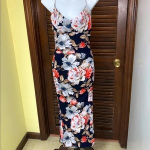 Floral High Slit Maxi Dress